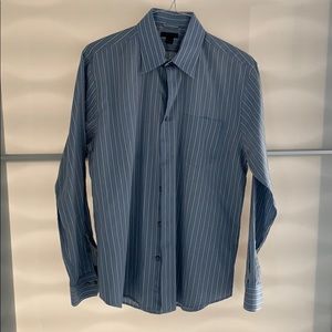 Blue striped dress shirt